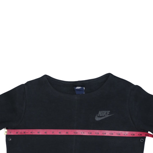 Nike Women Black Medium Pullover Sweatshirt with Drawstring Hem