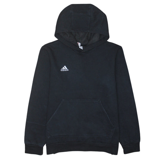Adidas Boys Black Pullover Hoodie 13-14 Years Fleece Sweatshirt