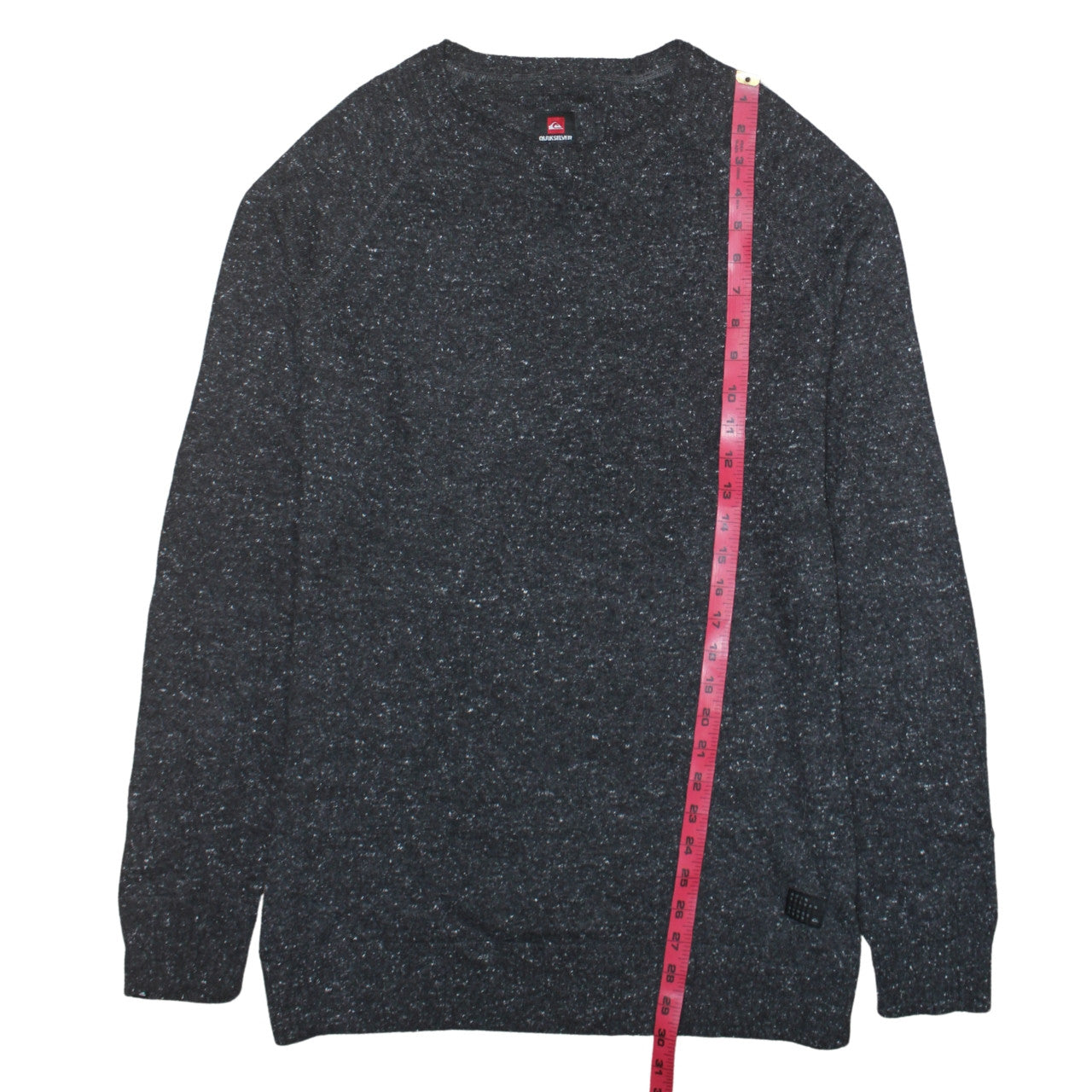 Quiksilver Men's Grey Knit Crew Neck Pullover Jumper Size L