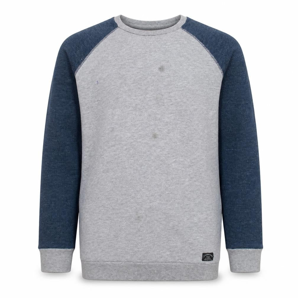 Diesel Mens Grey Blue Long Sleeve Crew Neck Pullover Sweatshirt L