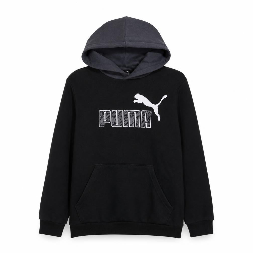Puma Boys Black Hoodie 13-14 Years Pullover Fleece Sweatshirt