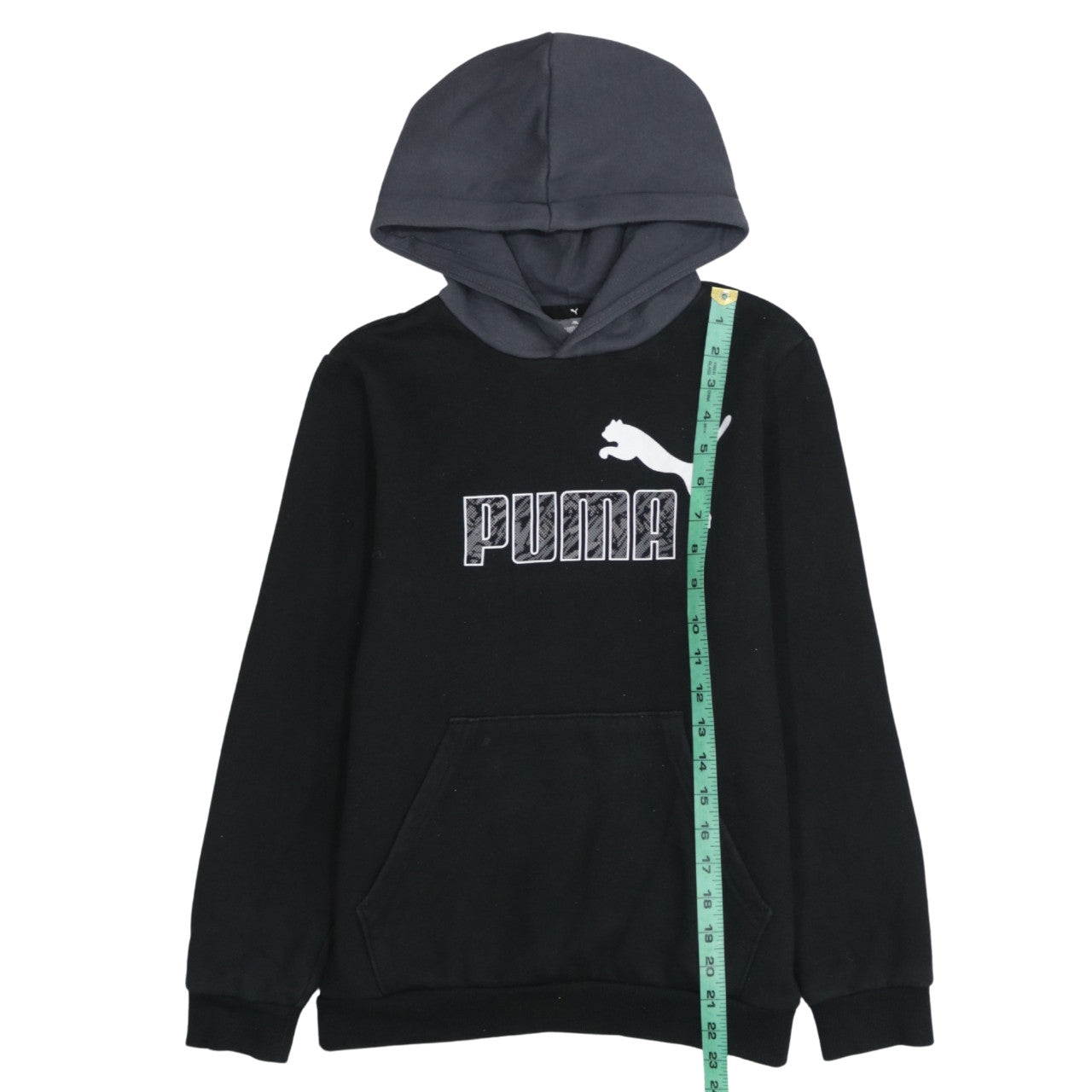 Puma Boys Black Hoodie 13-14 Years Pullover Fleece Sweatshirt