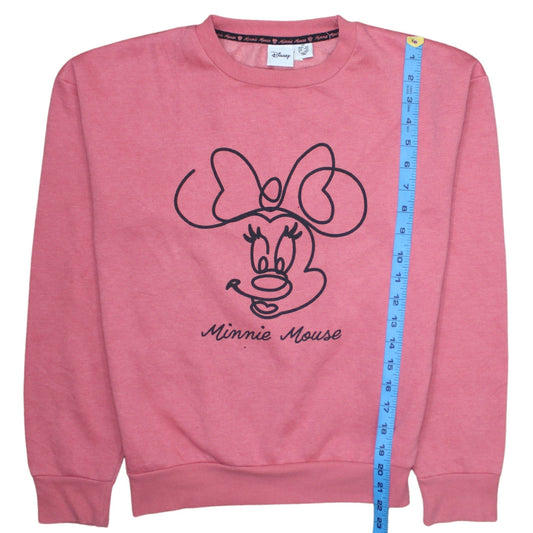 Disney Women’s Pink Minnie Mouse Pullover Sweatshirt XS
