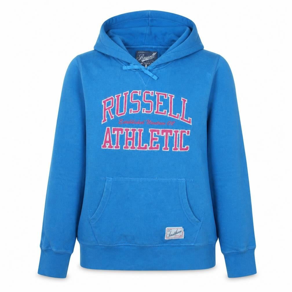 Russell Athletic Womens Blue Pullover Hoodie Size L Cotton Blend