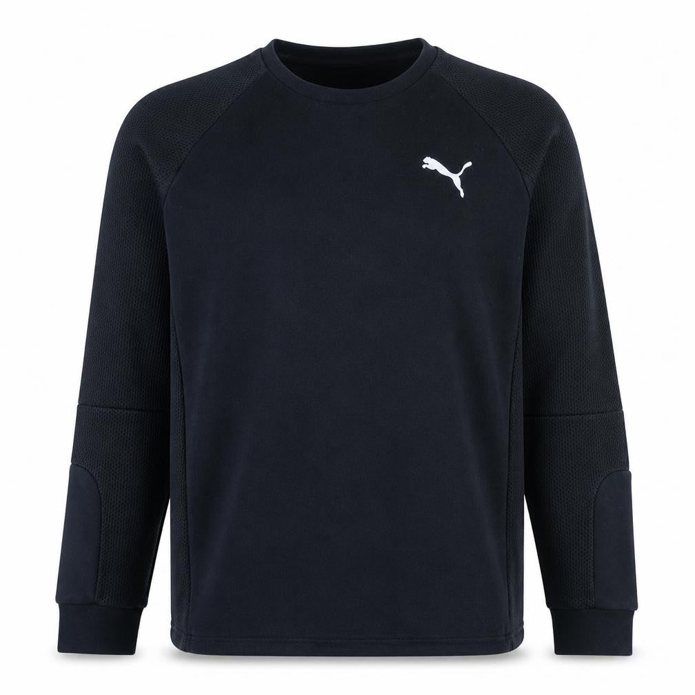 Puma Men’s Black Pullover Crew Neck Sweatshirt L Sports Fleece