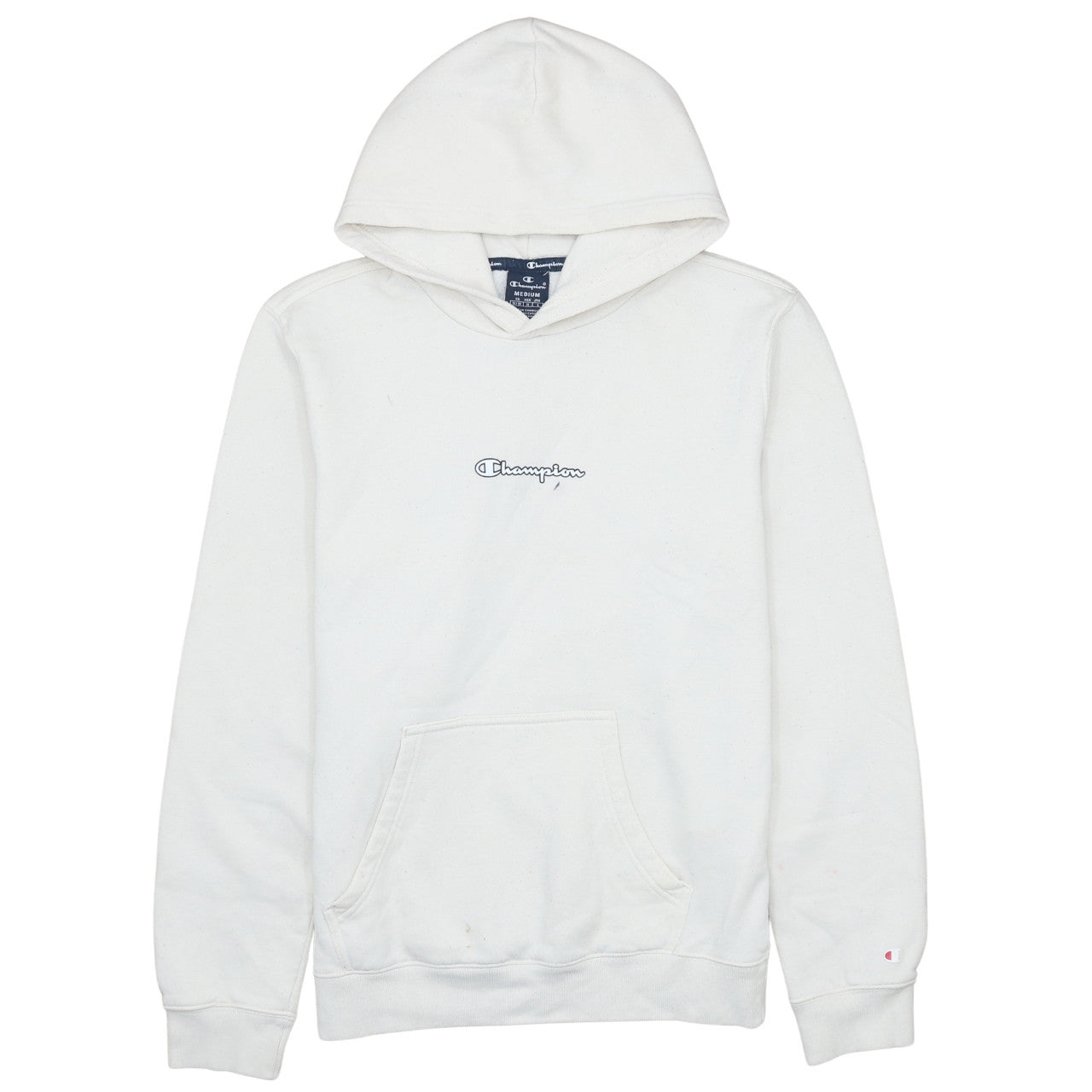 Champion Men's White Pullover Hoodie Medium Regular Fit