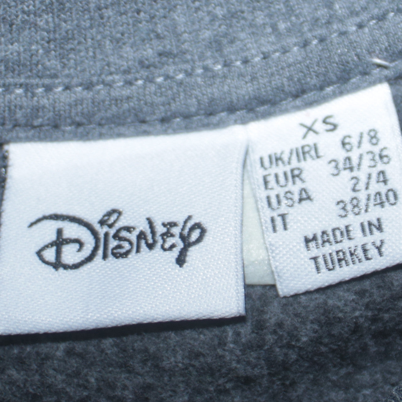 Disney Women Grey Bambi Sweatshirt XS Crew Neck Pullover