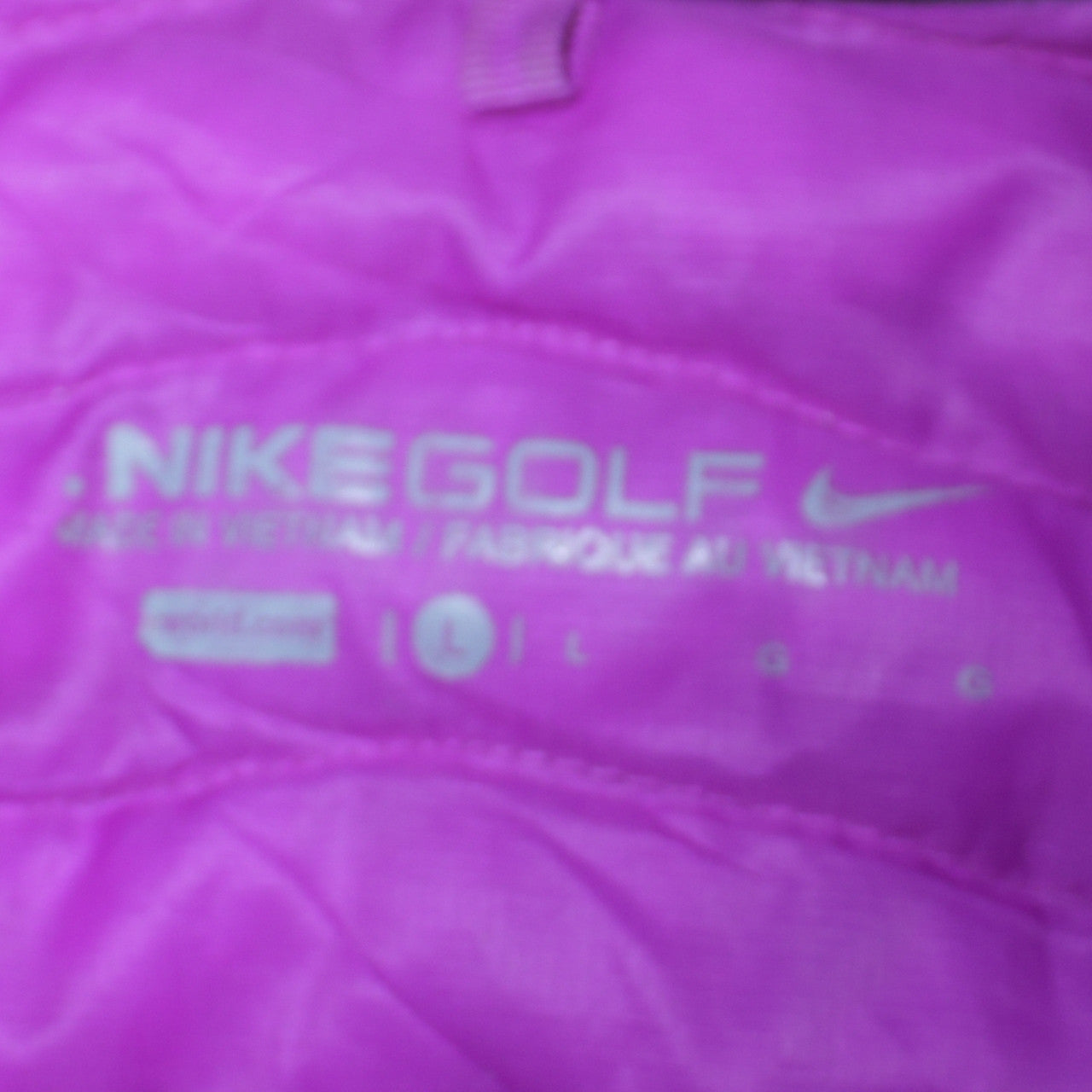 Nike Golf Women Purple Lightweight Puffer Waistcoat L