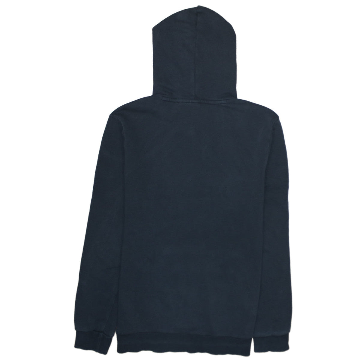 Brand and care label for Puma Men's Black Pullover Hoodie S Regular Fit Fleece Sweatshirt