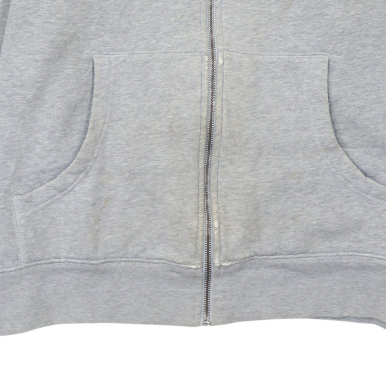 Tommy Hilfiger Men’s Grey Full Zip Hoodie L Classic Logo Fleece