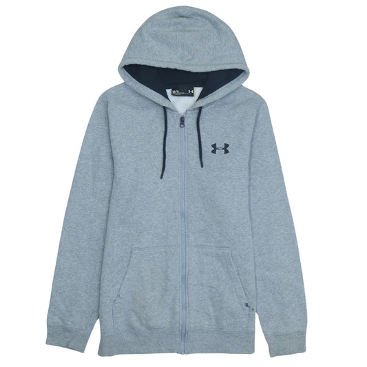 Under Armour Mens Grey Full Zip Hoodie Size M Relaxed Fit Sportswear