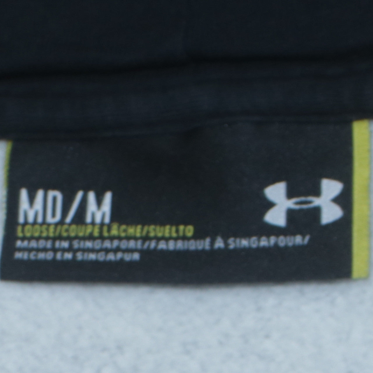 Under Armour Mens Grey Full Zip Hoodie Size M Relaxed Fit Sportswear