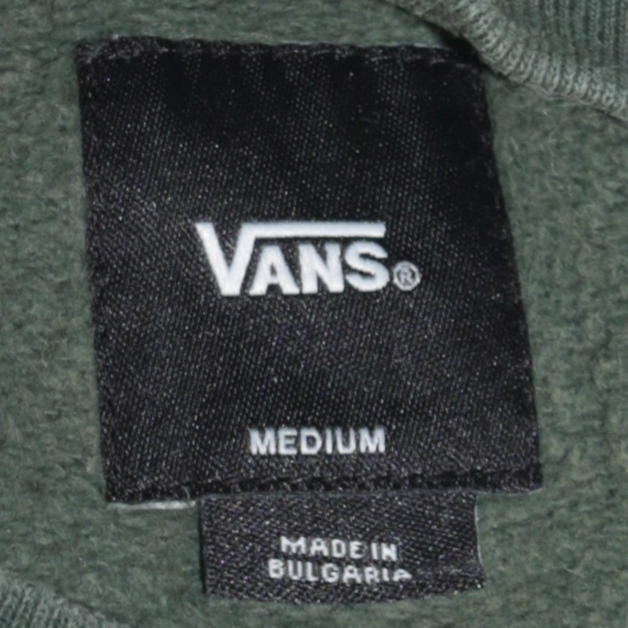 Vans Men's Green Logo Pullover Sweatshirt Medium