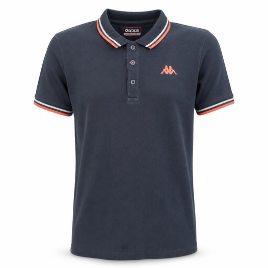 Kappa Men's Blue Medium Polo Shirt with Logo Trim