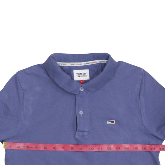 Tommy Jeans Men's Blue Cotton Stretch Polo Shirt Size S