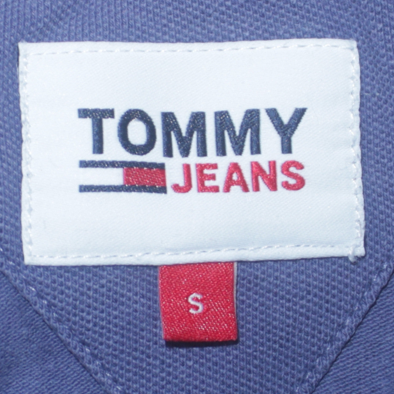 Tommy Jeans Men's Blue Cotton Stretch Polo Shirt Size S