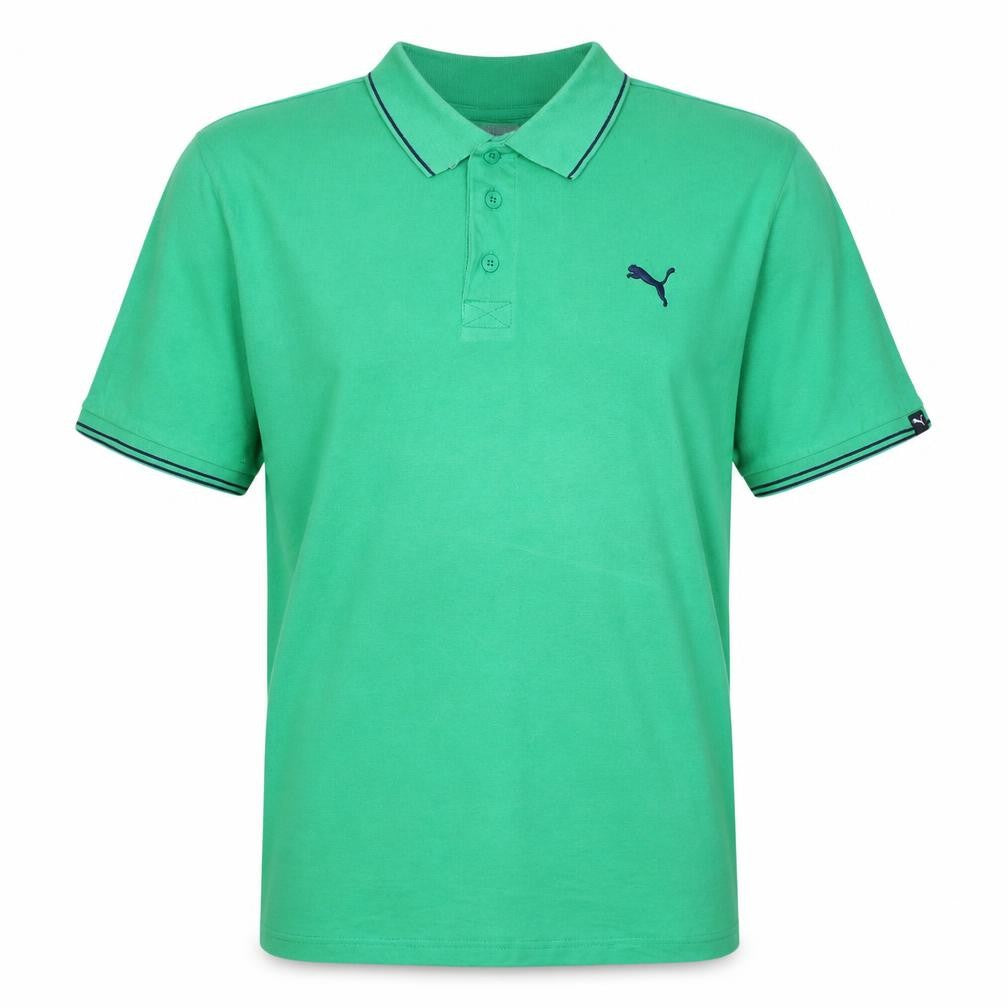 Puma Men's Green Cotton Short Sleeve Polo Shirt XL