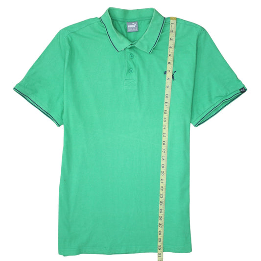 Puma Men's Green Cotton Short Sleeve Polo Shirt XL