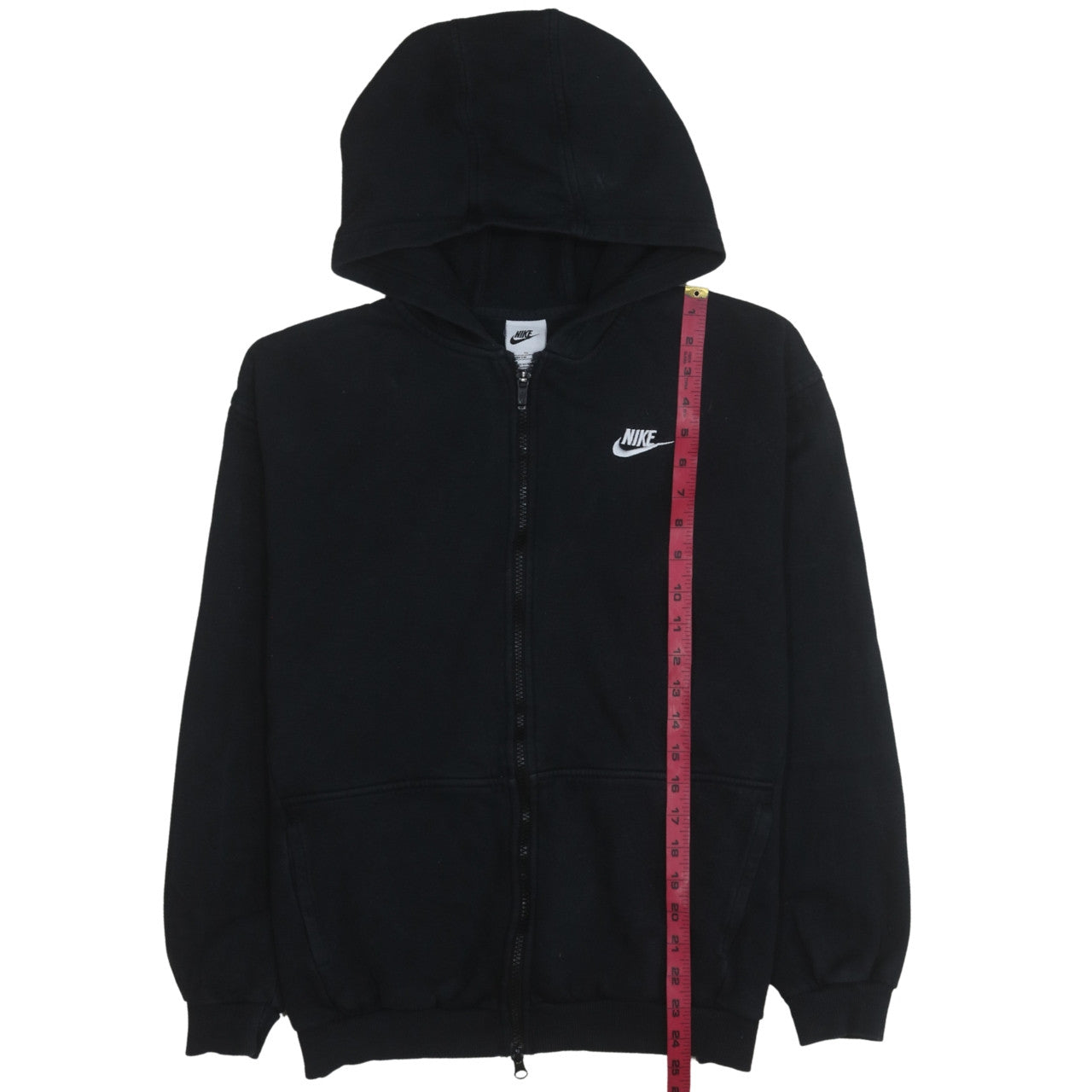 Nike Boys Black Full Zip Fleece Hoodie XL Logo Hooded Sweatshirt