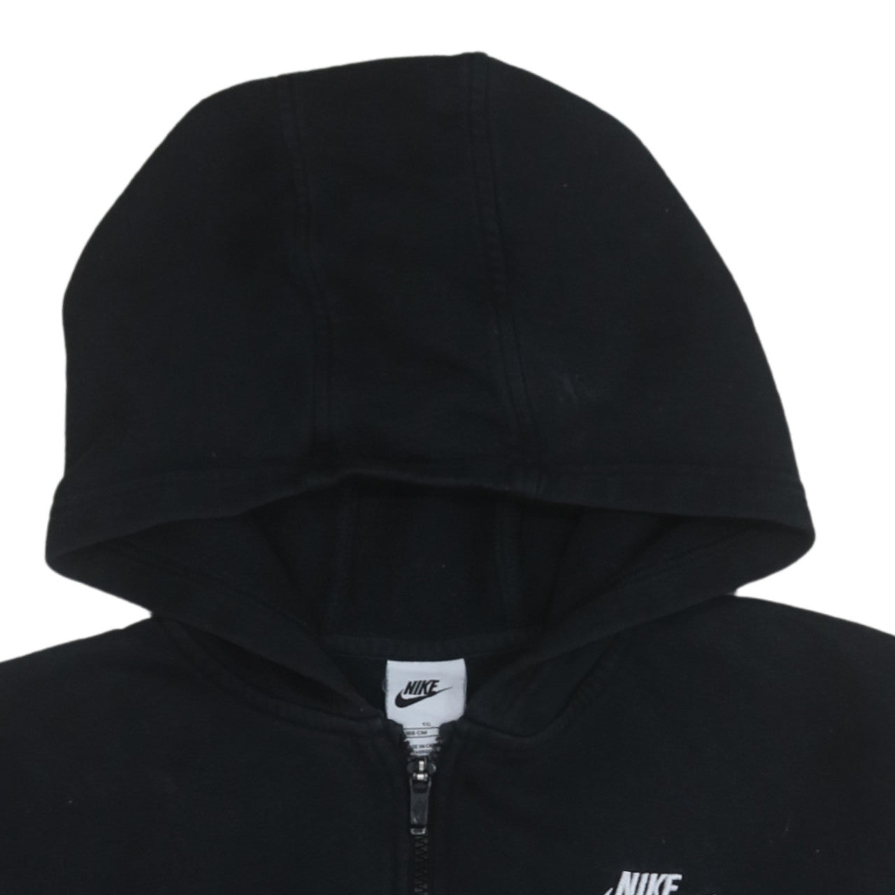Nike Boys Black Full Zip Fleece Hoodie XL Logo Hooded Sweatshirt