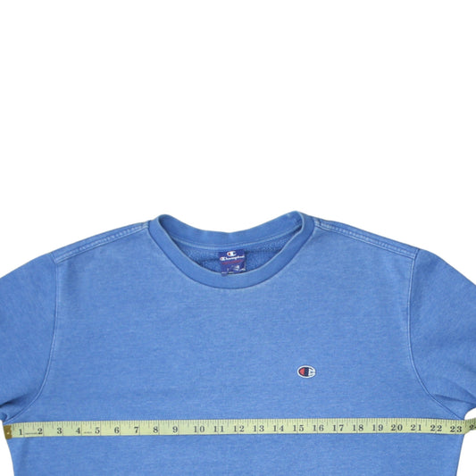Champion Men's Blue Crew Neck Pullover Sweatshirt Large