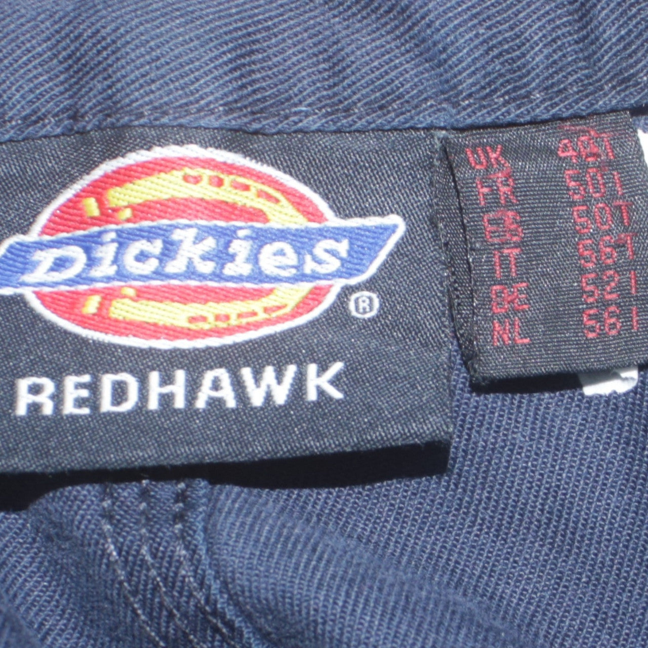 Dickies Redhawk Men Blue Cargo Workwear Trousers 40 Regular Cotton Blend