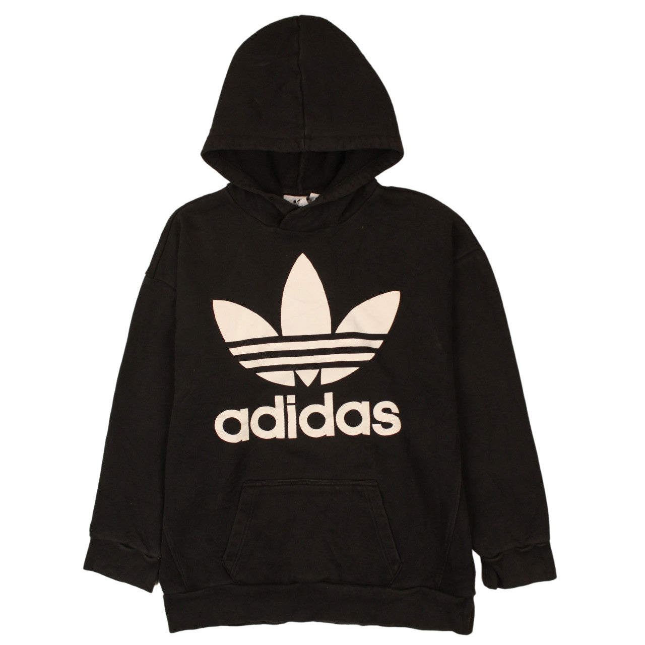 Adidas Men's Black XS Pullover Hoodie with Trefoil Logo