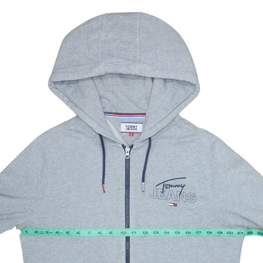 Tommy Jeans Men's Grey Full Zip Hoodie Sweatshirt Size L