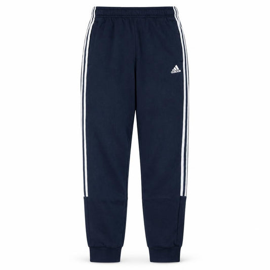 Adidas Men Blue Jogger Trousers S Regular Tapered Fleece