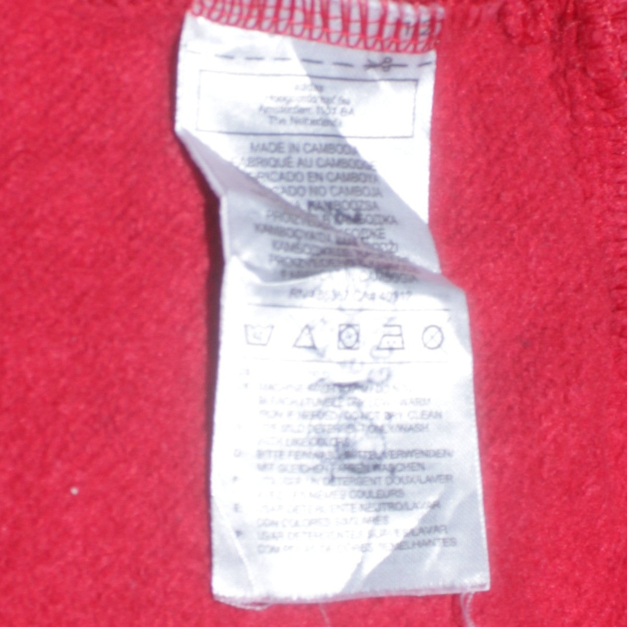 Adidas Men's Red Pullover Hoodie Small Embroidered Sports Style