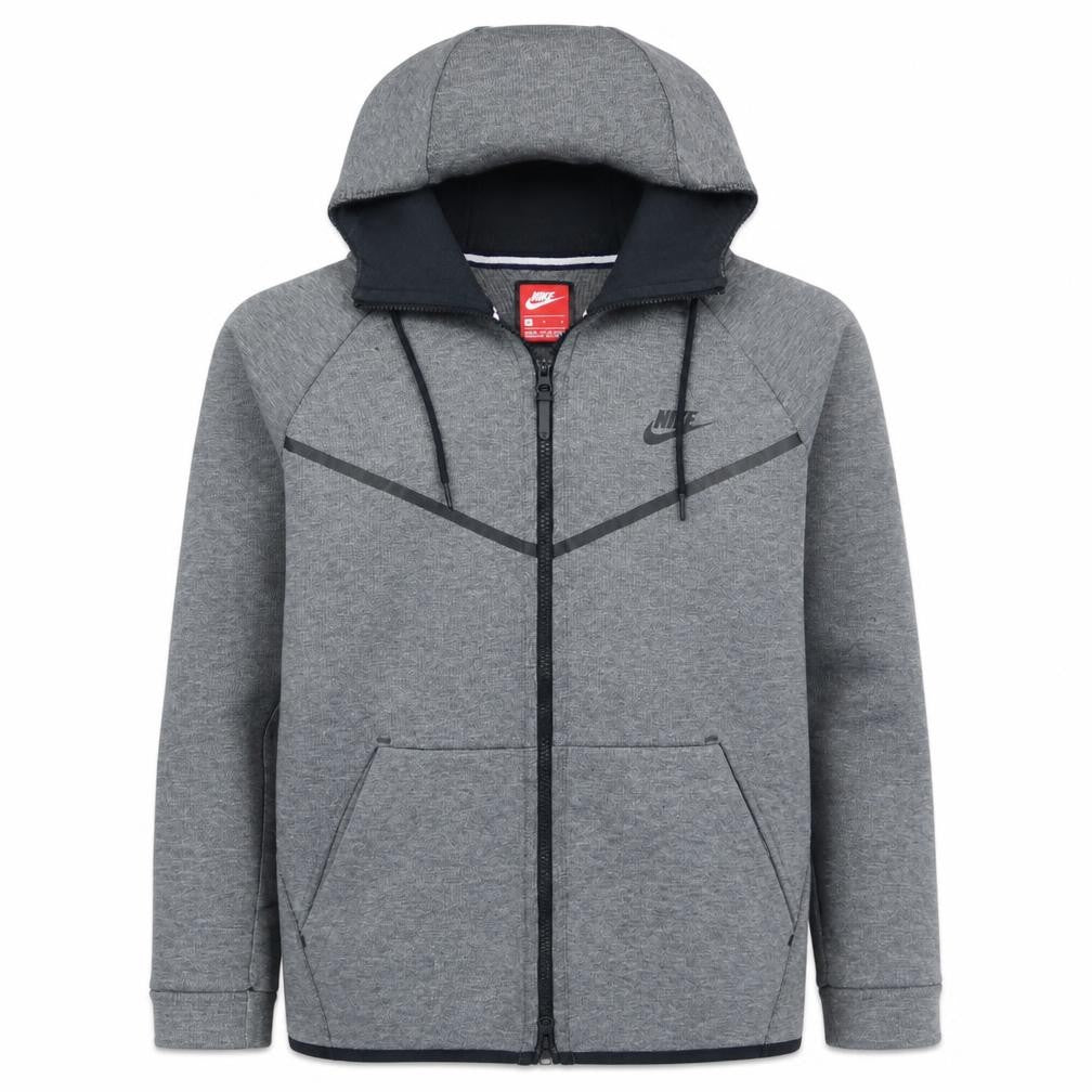 Nike Mens Grey Full Zip Hoodie L Sportswear Fleece Jacket