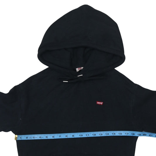 Levi's Mens Black Pullover Hoodie XS Cotton Fleece Sweatshirt