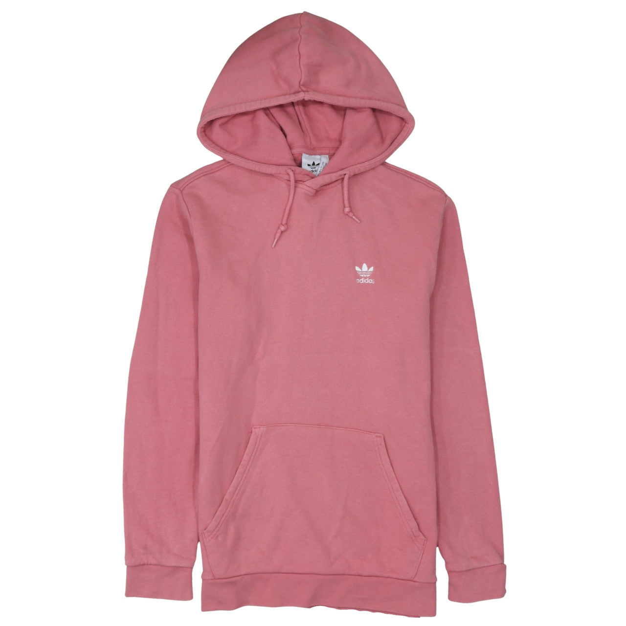 Adidas Men's Pink Pullover Hoodie M Logo Fleece Sweatshirt