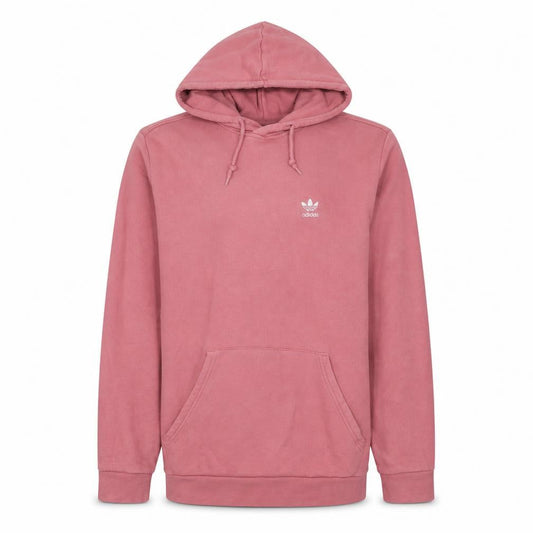Adidas Men's Pink Pullover Hoodie M Logo Fleece Sweatshirt