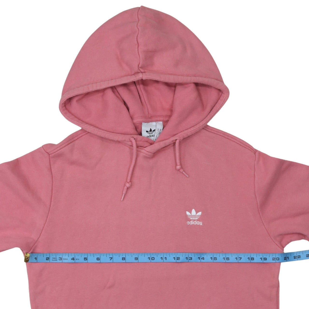 Adidas Men's Pink Pullover Hoodie M Logo Fleece Sweatshirt