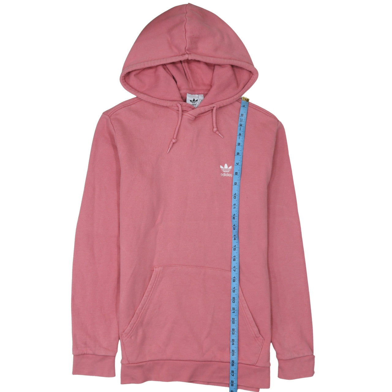 Adidas Men's Pink Pullover Hoodie M Logo Fleece Sweatshirt