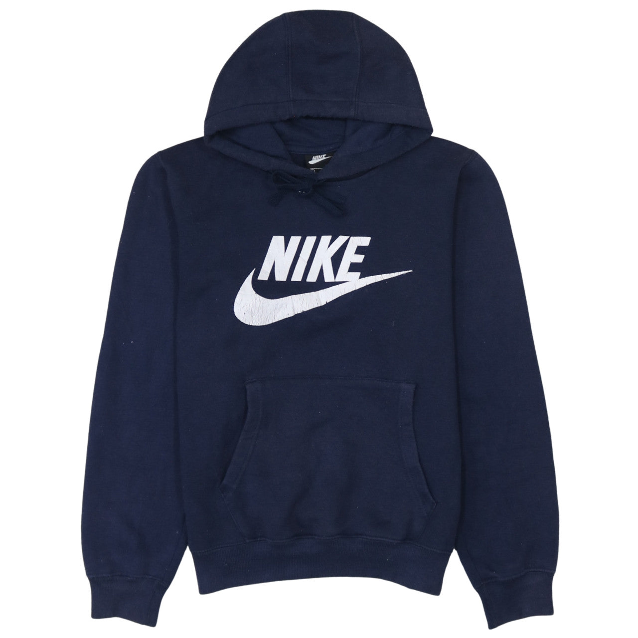 Nike Men's Blue Pullover Hoodie Small Logo Fleece Sweatshirt