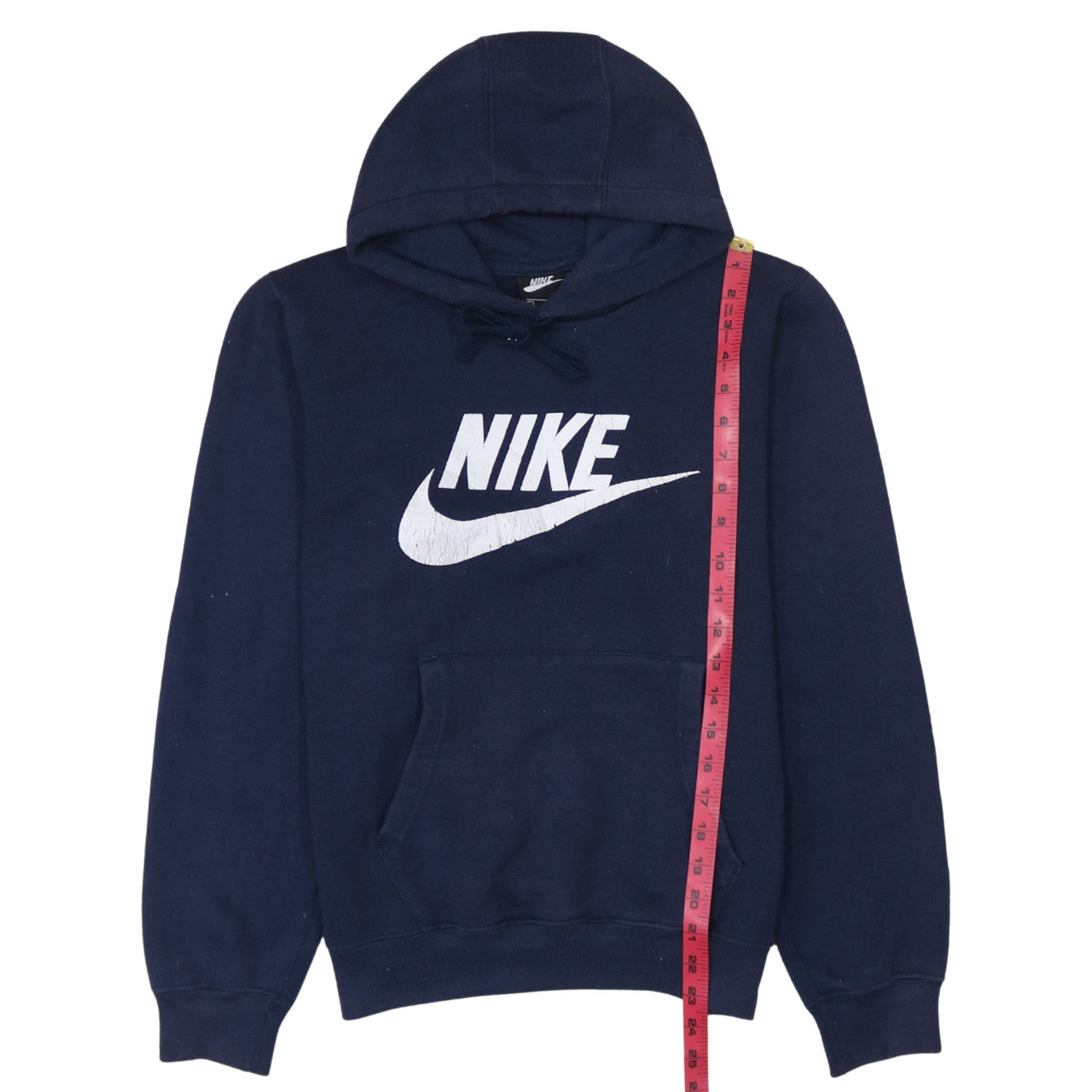 Nike Men's Blue Pullover Hoodie Small Logo Fleece Sweatshirt