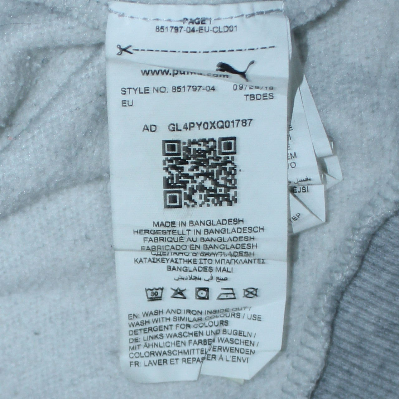 Puma Womens Grey Hoodie XS Relaxed Fit Pullover Sweatshirt
