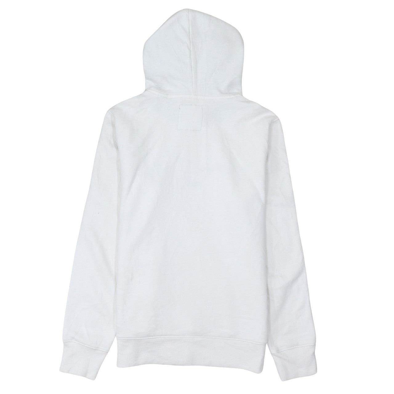 Hollister Men’s White Pullover Hoodie Small Logo Graphic Fleece Sweatshirt