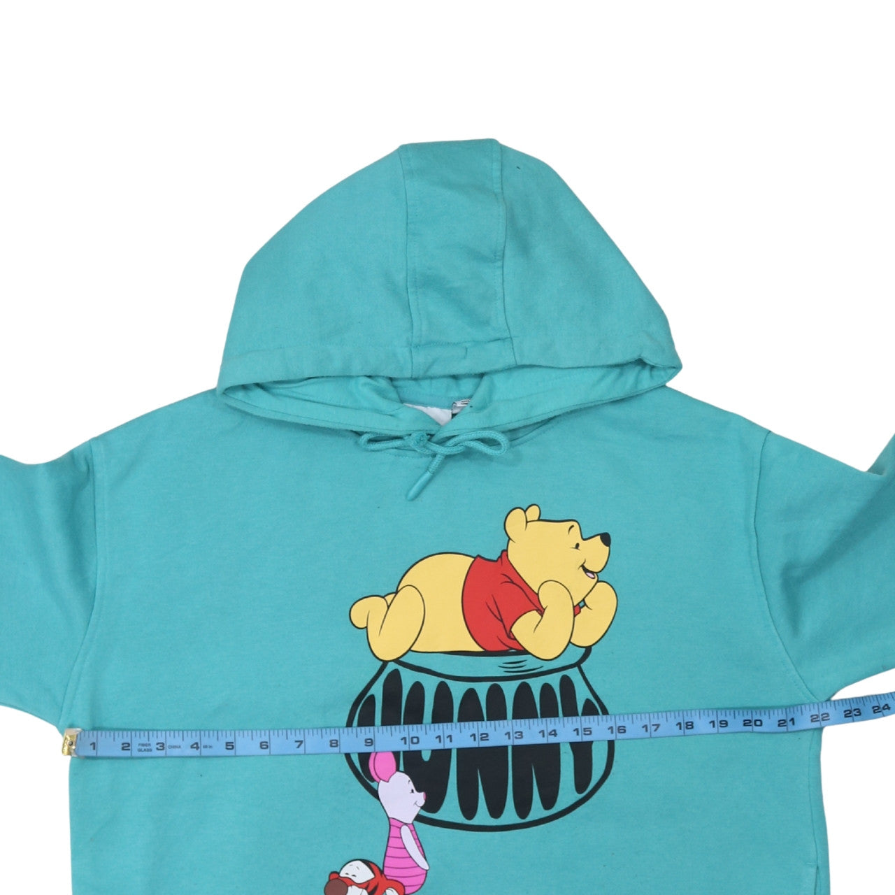 Disney Primark Women Teal Winnie the Pooh Pullover Hoodie Size 12/14