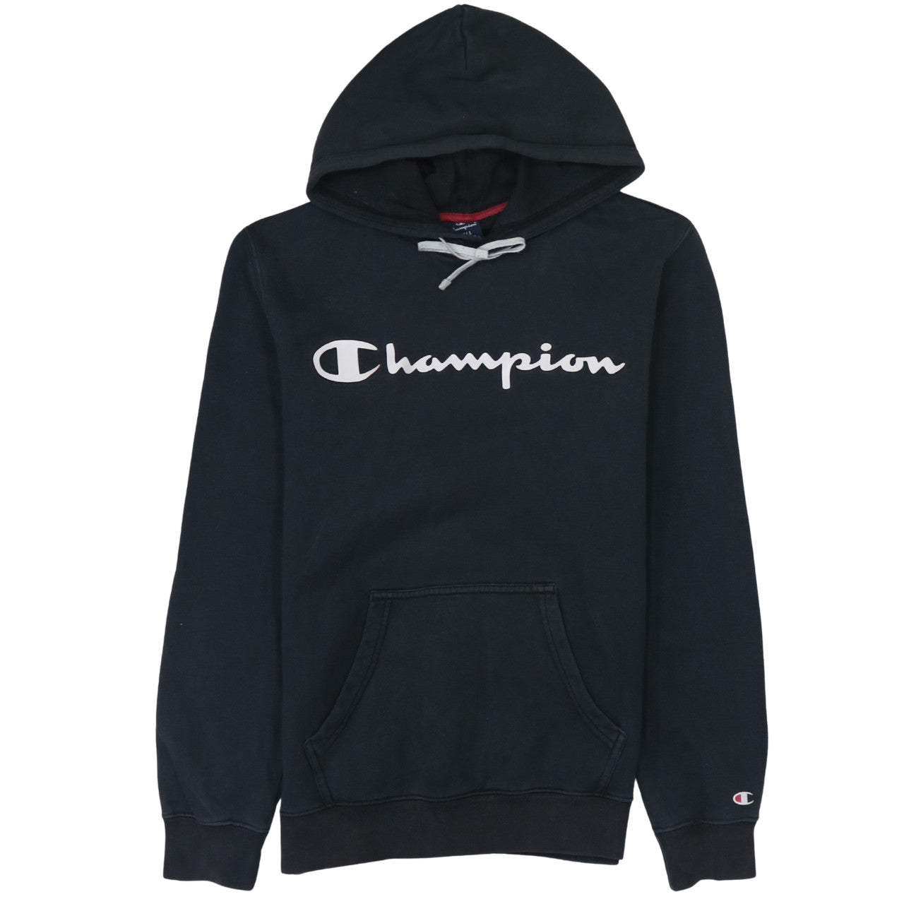 Champion Men’s Black Pullover Hoodie Small Logo Athletic Fleece