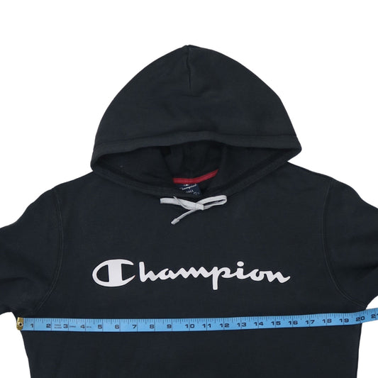 Champion Men’s Black Pullover Hoodie Small Logo Athletic Fleece