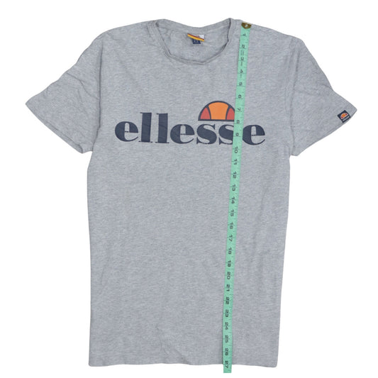 Ellesse Men's Grey Small Crew Neck Short Sleeve Logo Sports T-Shirt