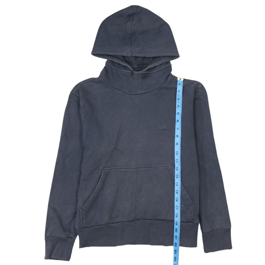 Adidas Women Blue Pullover Hoodie Size 12 Kangaroo Pocket Casual
