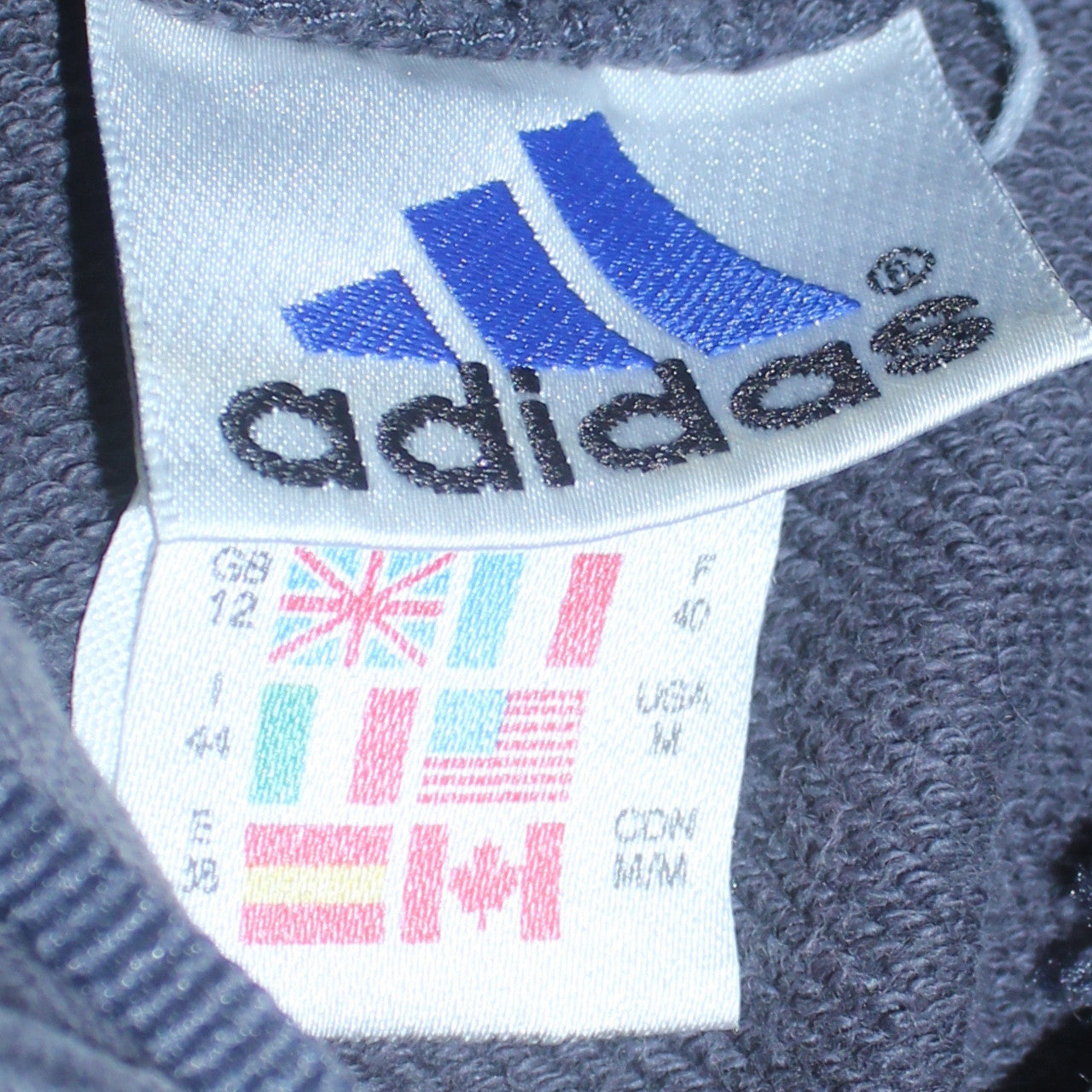 Adidas Women Blue Pullover Hoodie Size 12 Kangaroo Pocket Casual