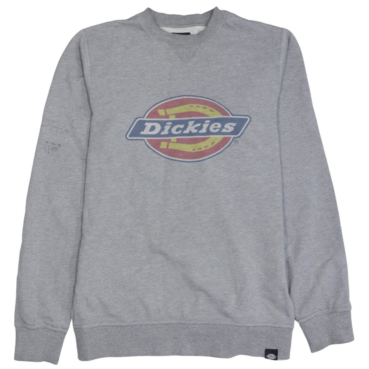Dickies Men's Grey Small Crew Neck Pullover Sweatshirt