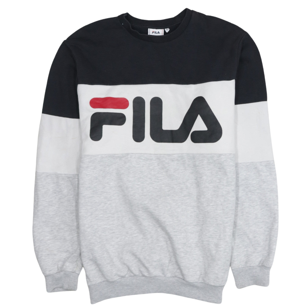 Fila Men's Multicoloured Crew Neck Logo Sweatshirt Size S