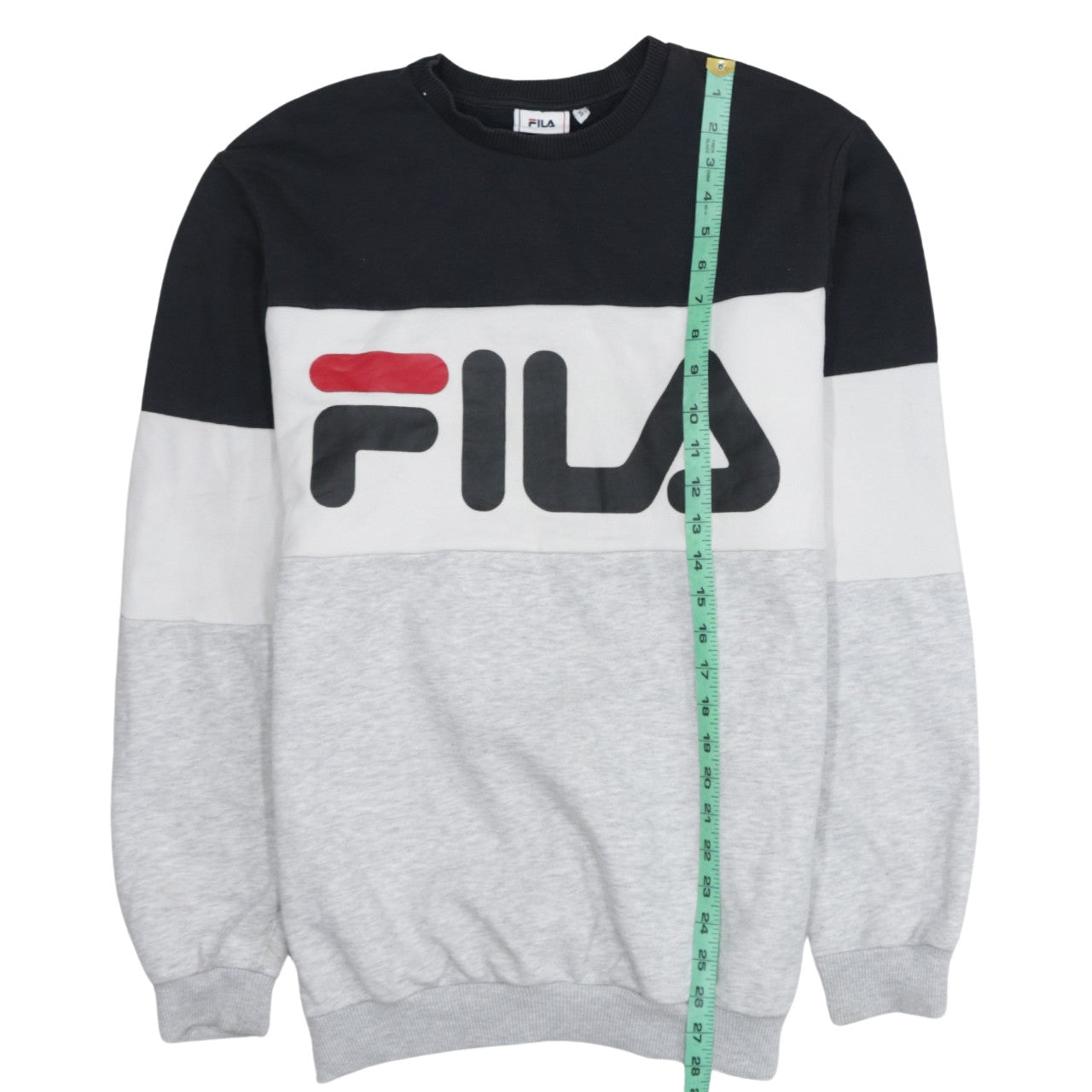 Fila Men's Multicoloured Crew Neck Logo Sweatshirt Size S