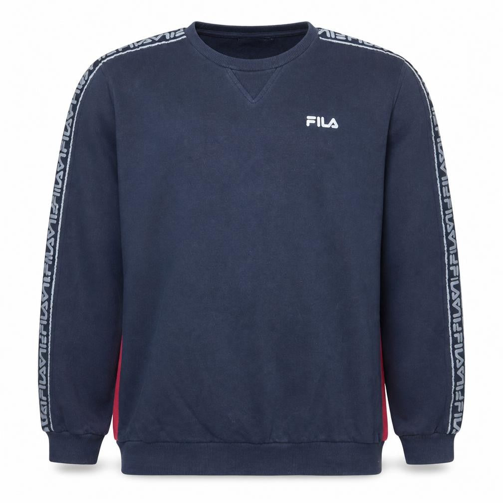 Fila Men's Blue XL Pullover Sweatshirt Crew Neck Logo Sportswear
